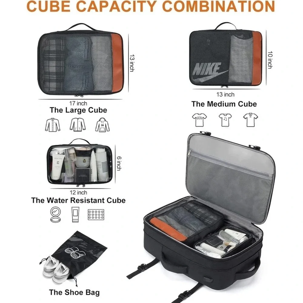 Lumesner Carry on  Backpacks, Extra Large 40L Flight Approved Bag for Men & Wome